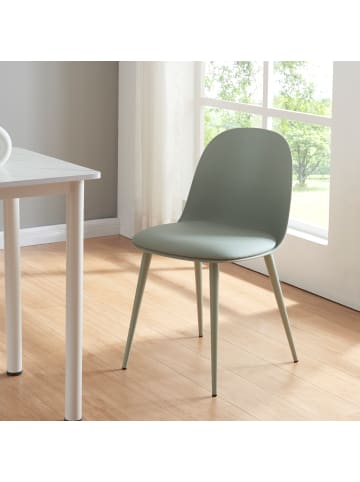 en.casa Esszimmerstuhl Kangasala 2er Set in Grün (H)81cm (B)45cm (T)52cm