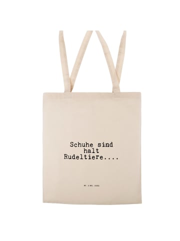 Mr. & Mrs. Panda Henkeltasche Schuhe sind halt Rudeltiere.......... in Creme