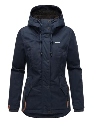 Marikoo Winterjacke Bikoo in Navy with black fur
