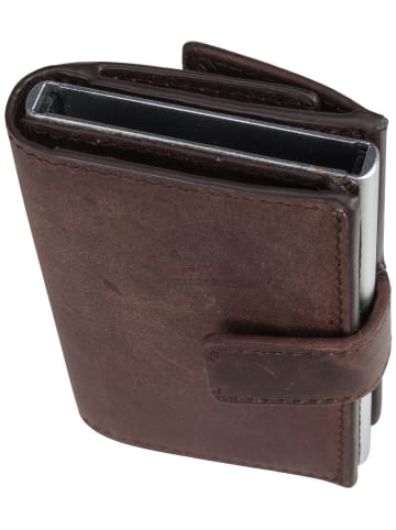 Strellson Kreditkartenetui Camden C Three E-Cage SV8F in Dark Brown