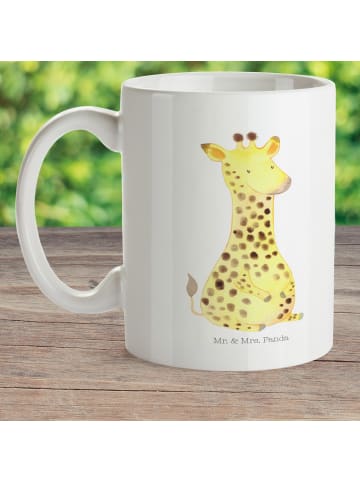 Mr. & Mrs. Panda Kindertasse Giraffe Zufrieden ohne Spruch in Weiß