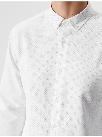 KOTON Shirt in Weiß Gemustert