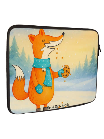 Mr. & Mrs. Panda Laptop Tasche Fuchs Keks Design ohne Spruch in Weiß
