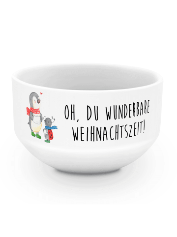 Mr. & Mrs. Panda Müsli Schale Smörle Winterzeit mit Spruch in Weiß