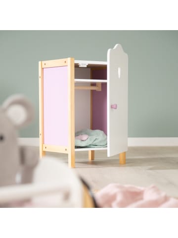 roba Puppenschrank Scarlett – weiß lackiert, für Puppenkleidung & Zubehör