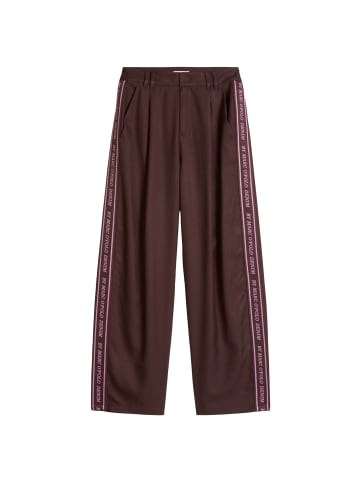Hose mit Logoband wide in Espresso Brown