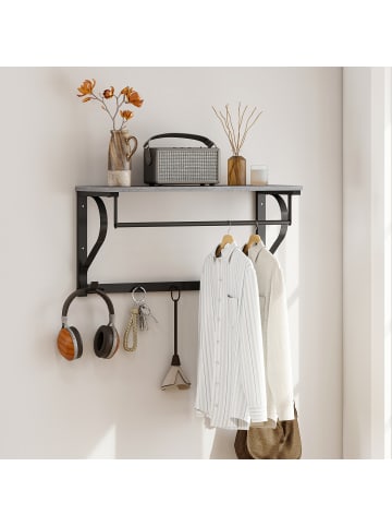 HOMCOM Wandgarderobe-70L x 25B x 35,4H cm-Grau