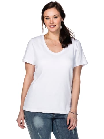 sheego T-Shirt in weiß