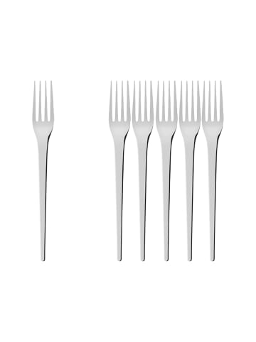 Villeroy & Boch 6er Set Tafelgabel NewMoon in 218 mm in silber