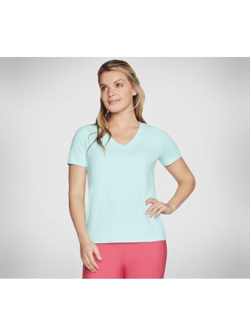 Skechers T-Shirt "GODRI SERENE VNECK TOP" in Hellblau