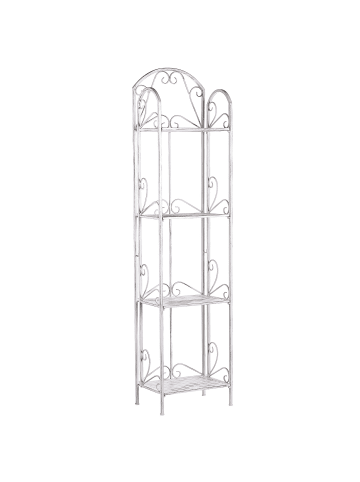 Beliani Badezimmerregal VALDIVIA in Weiß - (W) 40 x (H) 166 x (L) 27 cm