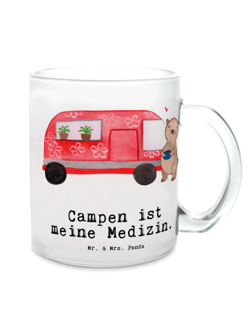 Mr. & Mrs. Panda Haferl Bär Camper mit Spruch in Transparent