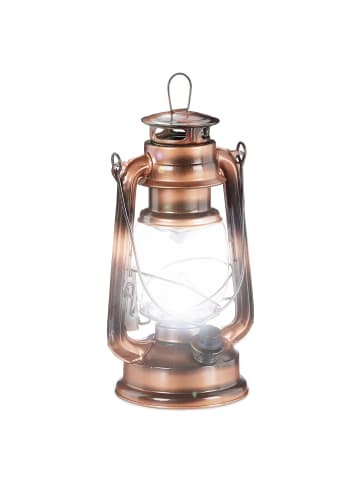 relaxdays 10x Sturmlaterne LED in Kupfer