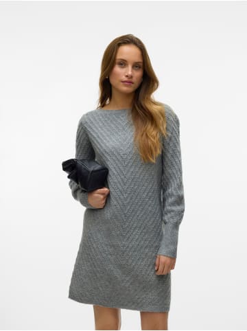 Vero Moda Strickkleid in Medium Grey Melange