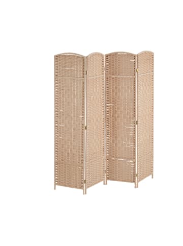 relaxdays Paravent in Natur - (B)160 x (H)170 cm