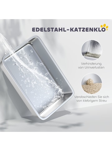 Pawhut Katzentoilette 40,5L x 60,5B x 41,5H cm