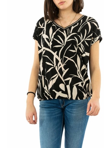 Geisha V-Kragen T-Shirt für Damen in Schwarz