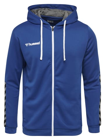 Hummel Hoodie Hmlauthentic Poly Zip Hoodie in TRUE BLUE