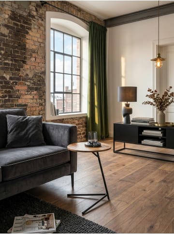 KADIMA DESIGN Beistelltisch | Sheesham/Metall, 40x46x40cm, Industrial