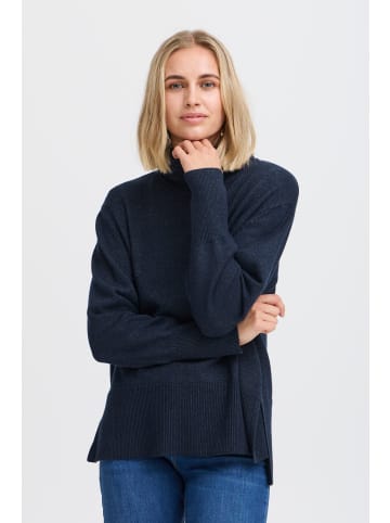 Pulz Strickpullover PZSTEFFI Relaxed fit in Dark Sapphire Melange