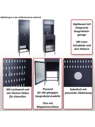 MCW Highboard P99, Anthrazit