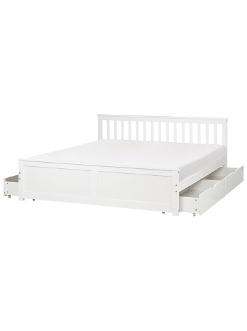 Beliani 5-tlg Doppelbett OLENDON in Weiß