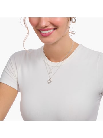 Thomas Sabo Kette Mit Together-Ring-Anhänger in silber, rot