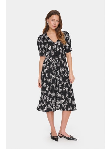 SAINT TROPEZ Kleid LenyaSZ Fitted in Black Flower Lane