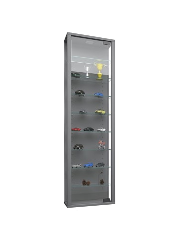 ebuy24 Vitrinenschrank Stano Silber 33 x 18 cm