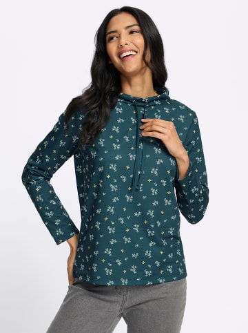 Sieh an! Sweatshirt in petrol-ecru-bedruckt