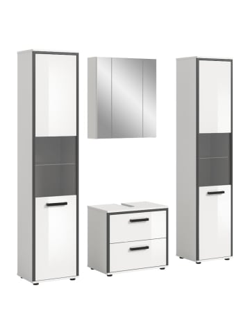 ebuy24 Badmöbelset Kojak Weiß 171 x 37 cm