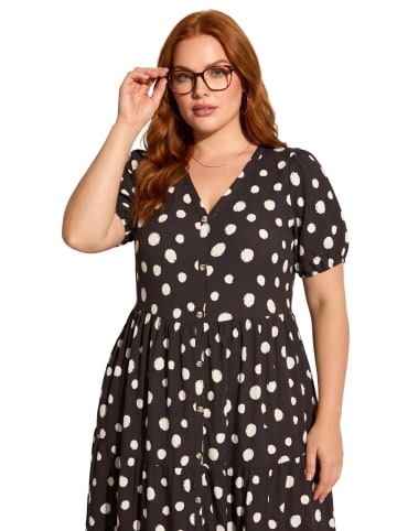 Shape Of You Kleid in Schwarz-Weiß