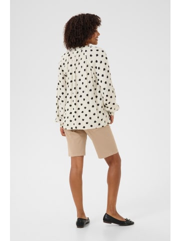 Cream Langarm-Bluse CRTiah Regular fit in Black smuged dot