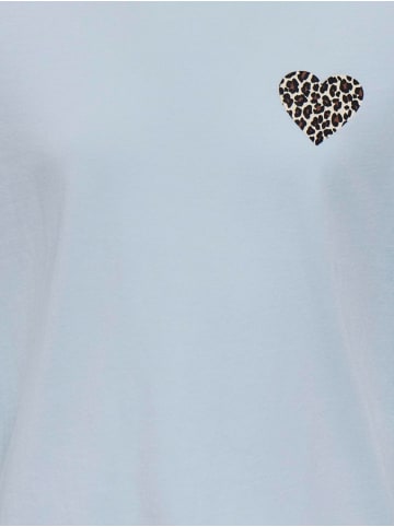 KIDS ONLY Kurzarm T-Shirt Leo Herzprint Kogrexi in ballad blue