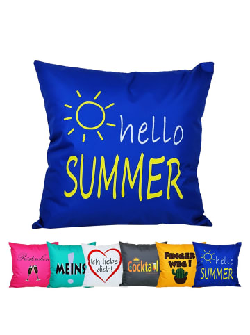 JACK Outdoor Dekokissen Motiv 50x50cm hello Summer in Blau