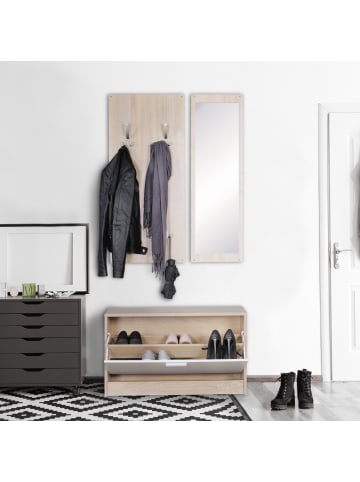 FineBuy Garderobe in Braun / Spanplatte / 80x27x180