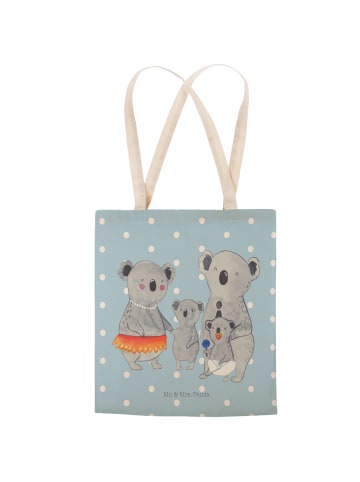 Mr. & Mrs. Panda Beutel Koala Familie ohne Spruch in Blau Pastell