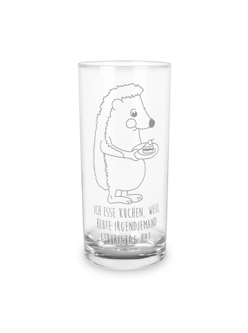 Mr. & Mrs. Panda Glas Igel Kuchenstück mit Spruch in Transparent