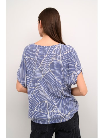 Kaffe Ärmellose Bluse KAamber Loose fit in Indigo Blue/Turtledove Leaf