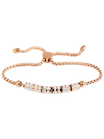 Adeliás Damen Armband aus Edelstahl mit Perle 24 cm in blau