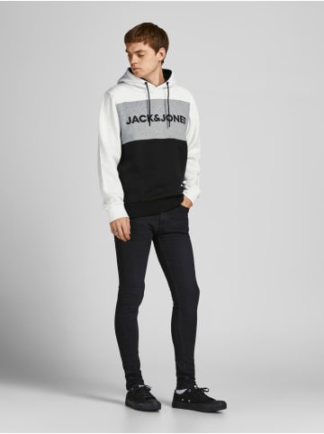 Jack & Jones Warmer Logo Print Hoodie Sweater Pullover JJELOGO in Weiß