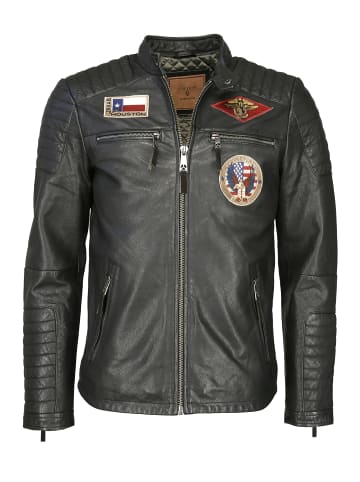 TOP GUN Lederjacke TG20192023 in schwarz