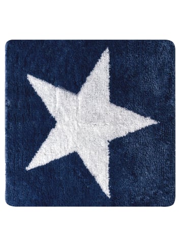 RIDDER Badezimmerteppich Star blau-weiß