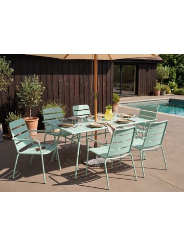 Beliani 7-tlg Gartentisch Set TERENZO in Grün