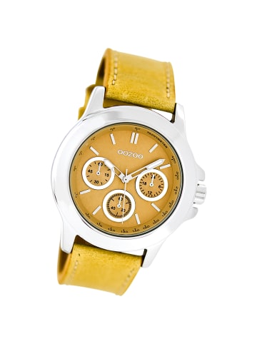 Oozoo Analog-Armbanduhr Oozoo Timepieces gelb groß (ca. 40mm)