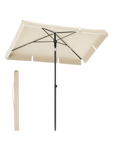 SONGMICS Sonnenschirm Sheld in Beige - (D)230 x (H)150 cm