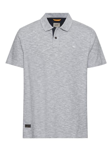 Camel Active Poloshirt aus zertifiziertem Organic Cotton in Grau-Weiß