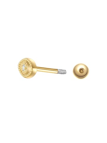 Glanzstücke München Piercing Allsehendes Auge aus Sterling Silber mit Zirkonia in gelbgold