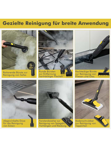 COSTWAY Dampfreiniger 2000W in Gelb