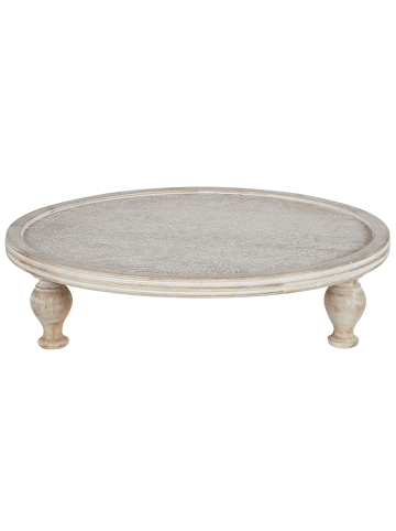 Beliani Serviergeschirr LUKSOR in Braun/Weiß - (W) 46 x (H) 13 x (L) 46 cm